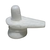 White Marble Shivling 2 Inch 40 Gram | Handcrafted Mahadev Shiva Lingam Idol for Home Temple & Puja | Hindu God Shivalinga Murti for Meditation, Worship & Spiritual Decor | Sacred Marble Statue Gift