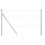 Homgoday Zaunpfosten 7 Stück ?32 mm 100 cm Galvanisiertes Stahl Zaun Baustoffe Model42004220