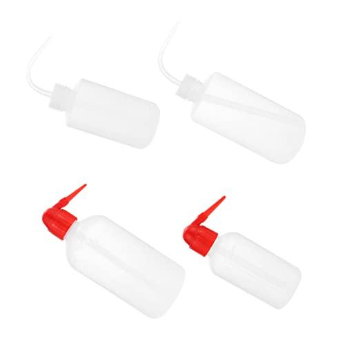 LIFKOME 4Pcs Elbow Washing Bottles Safety Squeeze Bottles with for Level Check for Lab Use and Plant Watering