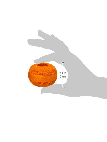 Hilo de algodón Lizbeth 210 yardas 25g naranja brillante miniatura 3