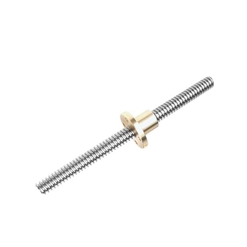 Metal Ball Screw nut 1PCS T5 Trapezoidal Rod Lead Screw Thread 5mm Lead 1mm with Brass Nut L = 150mm-1000mm(400mm)