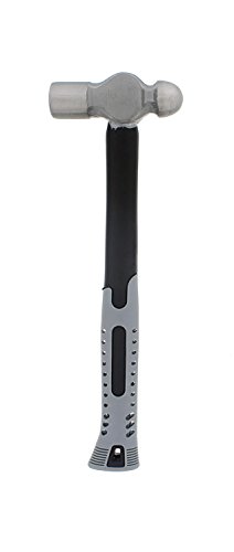 ABN Ball Pein Hammer 16 oz – Fiberglass Handle & Carbon Steel Head for Metal Rivet, Chisel, Punch Peins