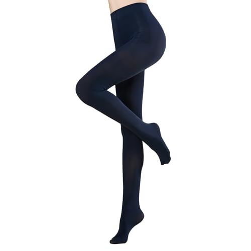 Image of MANZI Microfibre Tights for Women, Semi Opaque Solid Colored Footed Pantyhose 70 Denier