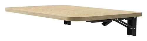 Escritorio flotante con diseño de hojas colgantes para espacios pequeños, montado en la pared, mesa multifuncional para oficinas en casa, lavanderías y estudios (negro, 50 x 30 cm)