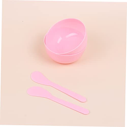 10 tazones para mezclar cristal rosa reutilizables y apilables miniatura 2