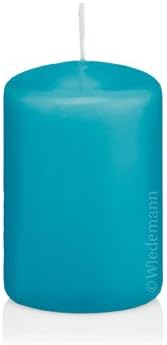 Pillar Candles Ocean Blue 130 x 70 mm, 12 candles, unscented dipped candels