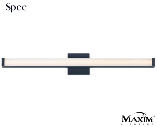 Image of Maxim Lighting Spec 36 inch Bath Vanity Light | Black Aluminum Finish | Pmma Acrylic Shade | Contemporary Indoor Light Fixture | Ideal for Bathrooms & Powder Rooms | ADA Compliant Wet Rated | 52006BK