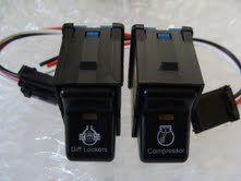 GCD Fits Jeep TJ Wrangler 1997-2006 Rocker Switch Pair - Diff. Lockers Logo & Compressor Logo