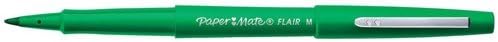 Paper Mate Fine Line Marker Nylon 1.1mm Tip 0.8mm Line Green Ref S0191033 [Pack 12]
