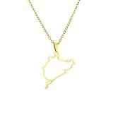 SAKVILSEC Nürburgring Track Pendant Necklace - Stainless Steel Gold/Silver Color, 18"/24" Chain, German Racing Jewelry for Car Enthusiasts Men & Women (Style B,Gold Color,60cm Chain)