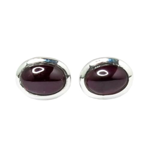 Boucles d'oreilles clous en onyx noir naturel et argent 925 de 8 mm