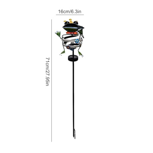 Lampe solaire grenouille extérieure étanche en métal durable