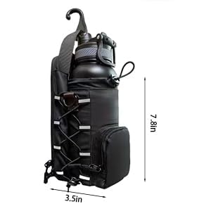 Magnetic Gym Bag with Water Bottle Holder & Phone Pockets & Shoulder Strap,Magnetic Bag Gym Accessories Organizer for Men Women,Crossbody Bag for Sports & Travel (Black)2