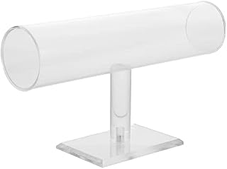 T Bar Bracelet Display Stand: Acrylic Headwear Holder Organizer Hairband Storage Rack Tabletop Jewelry Stand for Watch Headdres Necklace