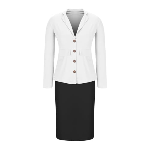 Business Skirt Suit Set for Women 2 Piece Office Work Outfit Blazer Pencil Skirt Sets 2025 Office Formal Suit Set3