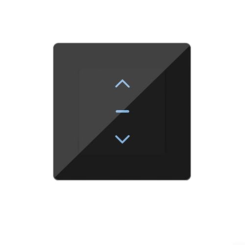 ZAMETTER WiFi Smart Roller Shutter Switch 2.4GHz Network Touch Panel Rollers Shutter Controller Motorized Blind Controller with Timer Module Touch Sensitive Panel(Black)