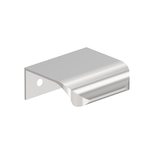 Amerock Streamline Tab 1-3/4 inch (44mm) Length Polished Chrome Cabinet Edge Pull - 10 Pack
