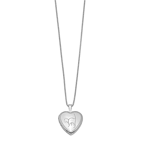 925 Sterling Silver 16mm Cat Heart Personalized Photo Locket Chain Necklace Pendant Charm Fine Jewelry For Women Gifts For Her - Image 3