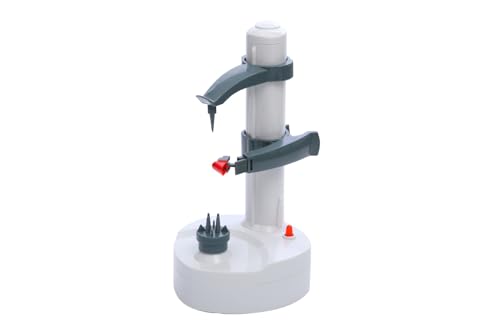 Geyaziu 電動皮むき器 自動ピーラー 多機能ピーラー キッチン用品 皮引き りんご/梨/ポテト/野菜/果物削り (ホワイト)