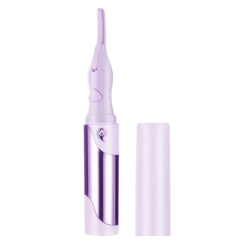 Rizador de pestañas calentado con 4 configuraciones de calor | Peine de pestañas con indicador de temperatura | Rizador de bigote recargable | Herramienta de maquillaje de pestañas compacta para hombr
