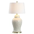 JONATHAN Y JYL6604A Naiyou 29.5" Ceramic Classic Traditional LED Lamp Table Lamp French Country Bedside Desk Nightstand Lamp for Bedroom Living Room Office College Bookcase LED Bulb Included, Cream
