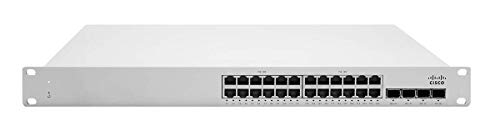 Cisco Meraki MS250-24P Cloud Managed 24x GigE 370W PoE Switch Bundle with 3 Year MS250-24P Enterprise Security and Support Plus an Extra 1 Year (MS250-24P-HW+LIC-MS250-24P-3YR)