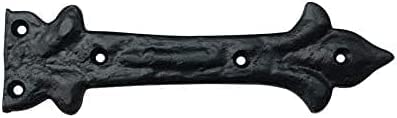 Image of Adonai Hardware Adonijah Aluminium Strap False or Faux or Dummy Hinge Front (6.5 inch x 4 Pack, Matte Black) for Barn Doors, Gates, Kitchen Cabinets, Wooden Box, Furniture, Cedar Chest, Trunks and Sheds