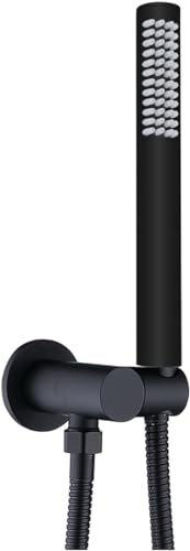 Ensemble de douche avec mitigeur mural dissimulé noir mat encastrable - 2