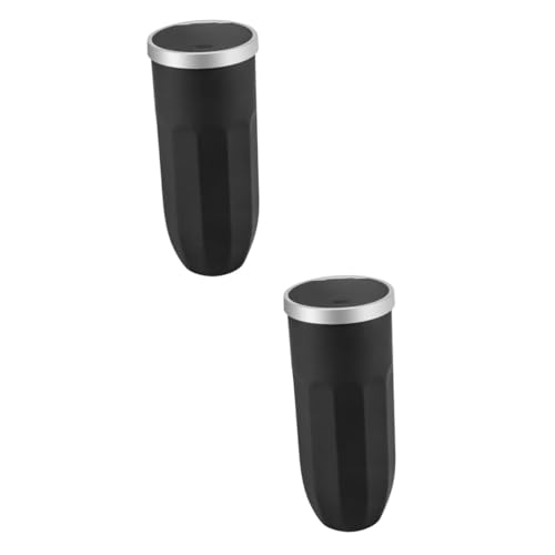 Poubelle car organizer et mini poubelle de voiture noire en plastique pour porte-gobelet de rangement
