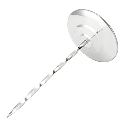 Fauitay Soporte de recibos de acero inoxidable grueso no malo para restaurantes, bares, cocinas (barra espiral plateada)