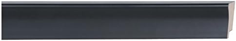 CountryArtHouse Picture Frame Moulding (Wood) 100ft bundle - Contemporary Black Finish - 1.875" width - 1/2" rabbet depth