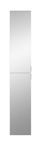 furnling 198178 Serie Professor Garderobenschrank Diele, Spiegelschrank Garderobe Flur, Made in Europe, FSC zertifziert, 30 x 193 x 34 cm, weiß Hochglanz