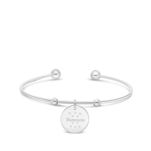 Jonc fin argent et médaille personnalisée : cadeau idéal Noël et Anniversaire