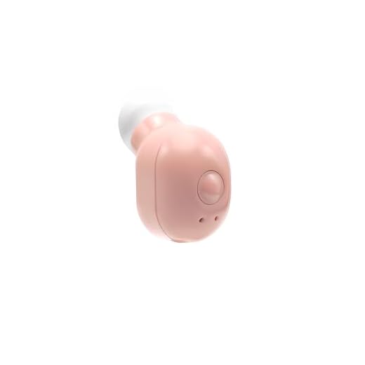 Stereo Wireless Headphones Portable Bluetooth Earbuds Smallest Cordless Hands-Free Mini Earphones Headset with Mic & Noise Reduction for Phones (Skin)