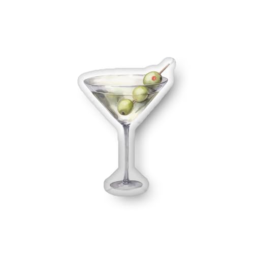 AIBUYDESIGN Dirty Martini Custom-Shaped Pillow, Cocktail Drink Decor, Bar Accessory Cushion, Unique Gift, Home Accent, Soft Plush