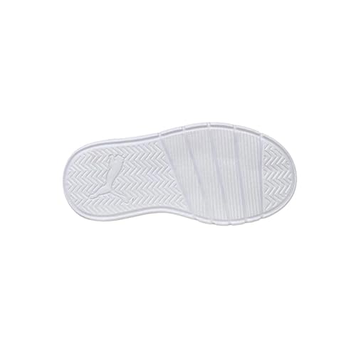 PUMA Courtflex V3 V PS, Unisex-Kinder Sneaker, 25 Frühlings- und Sommerfarben Cool Mid Grey White Aquatic 06, 12 US – Ansicht 4