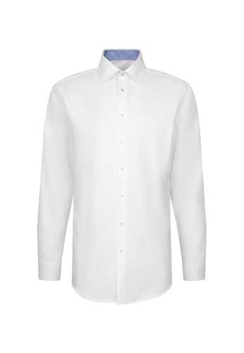 Chemise d'affaires homme à manches longues Regular Fit pour costume de travail