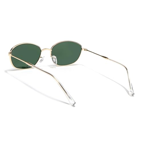 Image of Voyage Oval Polarized Sunglasses for Men & Women (Black Lens | Grey Frame - MG7625)