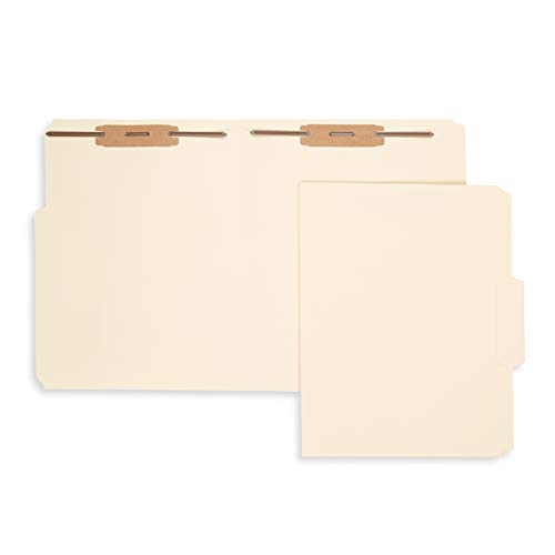 50 Manila Fastener File Folders - 1/3 Cut Reinforced Tab - Durable 2 Prongs Bonded Fastener Designed To Organize Standard Medical Files, Law Client Files, Office Reports - Letter Size, Manila, 50 Pack #TOP4
