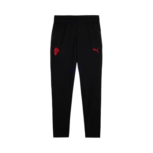 A.C. Milan - Pantalones de Entrenamiento con Bolsillos para niño, chándal de competición de Entrenamiento, Temporada 2025/2026, Producto Oficial, niño, Negro, 12 años