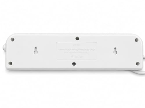6-Socket Extension Board with Individual Switches, White, 6A-240V, Universal Sockets, Individual Switch with 3M Wire - Image 4