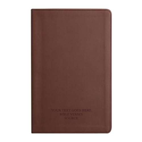 Image of Personalized ESV Large Print Bible for Adults, Name Engraved, Standard Size | Customize Your Brown Faux Leather Bible Your Way, Concordance, Thinline, Smyth-Sewn, 2-Column & Thin Paper