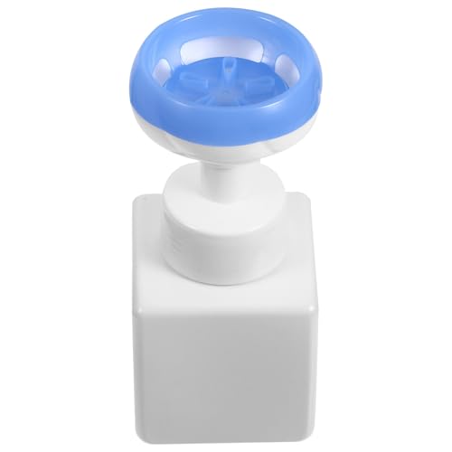 TEHAUX Distributeur de Savonnette Mousse 250Ml Pompe Fleur Bleue, Flacon Rechargeable en Plastique Résistant, Bouteille Mousse Mains et Voyage, Flacon Doseur Pratique pour Gel et