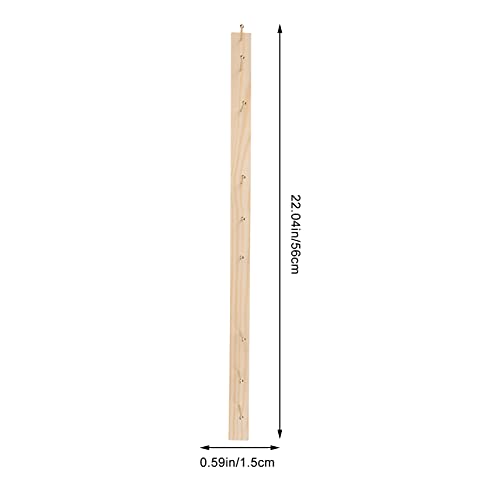 Lurrose Sieraden Organisator Wandmontage Houten Sieraden Houder Armband Staaf Met 7 Haken Voor Holding Oorbellen… - Image 3