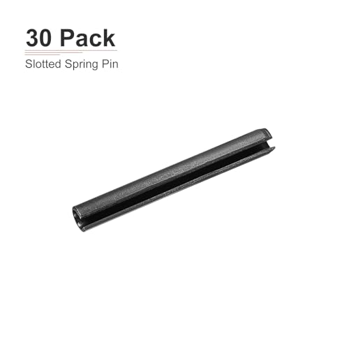 DTGN 6mm x 50mm(DxL) Geschlitzt Feder Pin - 30Pack - Gut für Haus Maschinenverschluß - 65Mn Feder Dübel Spannung Rolle Pin - Schwarz