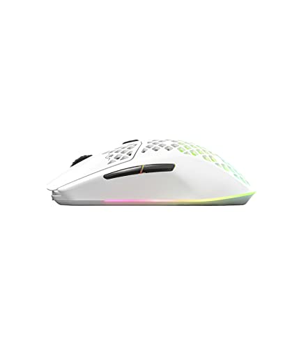 Steelseries Aerox 3 Wireless - Super Light Gaming Mouse, 18,000 Cpi Truemove Air Optical Sensor, Bluetooth Cordless/Wireless Pc Gaming Mice For Computer And Laptop, Water Resistant, Snow (Renewed) #TOP3