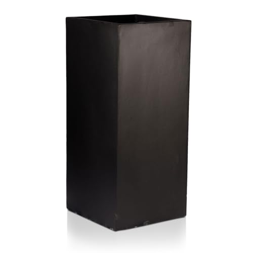 IDEALIST Plant Pots Outdoor Small 50cm Tall Garden Planters with Drainage Holes | Black Reinforced...