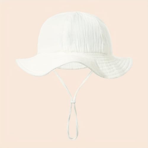 Elegant Light Beige Youngsters Bucket Hat with Hood - Stretchable, Breathable Polyester Fisherman Cap2