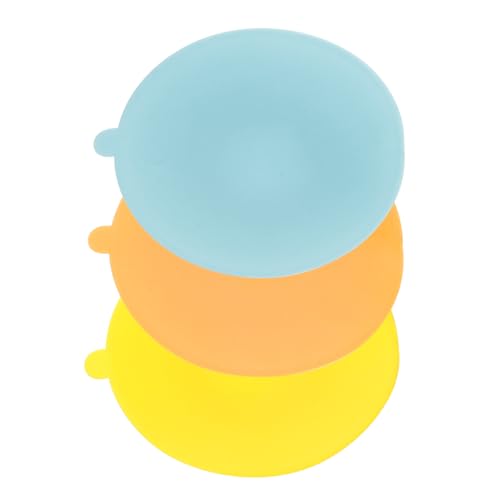 Hohopeti Suction Plates 3pcs Bowl Suction Base Silicone Bowl Sucker Double Sided Suction Cups Baby Plate Suction Pad Long Lasting