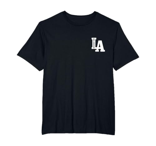 Los Angeles, California, LA Vintage Pride T-Shirt, Men's Big and Tall, Black, 5X Tall